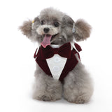 Pet Supplies Clothing Dog Dress Tuxedo in polyester, suitable for all genders, available in XS to XL sizes.