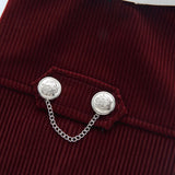 Pet Supplies Clothing Dog Dress Tuxedo with buttons and chain detail in maroon fabric.