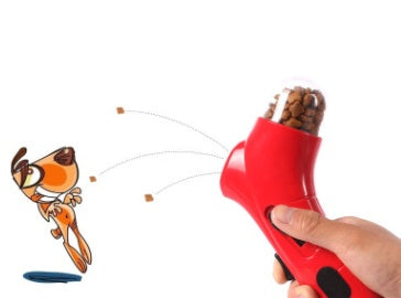 Pet Food Catapult Launcher for interactive dog and cat play.