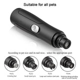 Rechargeable USB pet automatic dog nail grinder with multiple ports for all pet sizes.