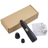 Rechargeable USB pet automatic dog nail grinder with accessories.