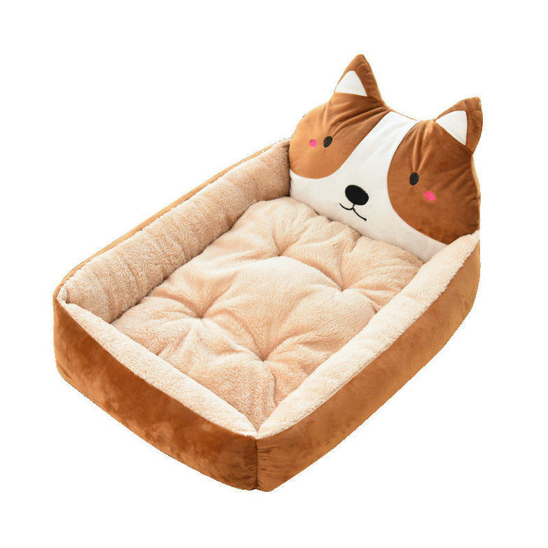 Cozy warm pet bed with a soft fleece design suitable for cats and dogs.