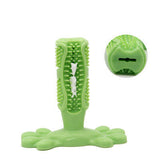 Dog molar toy for large dogs in green, made of natural rubber to clean teeth and prevent gum bleeding.