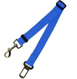 Fixed strap polyester dog leash for car safety.