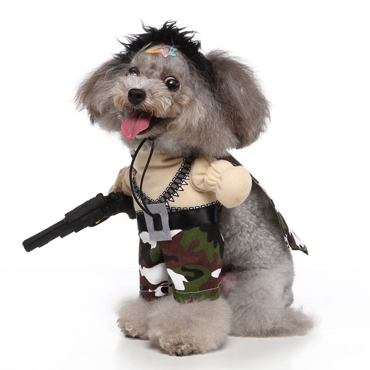 Cosplay pet supplies funny dog costume with cute cartoon design for Halloween and Christmas.