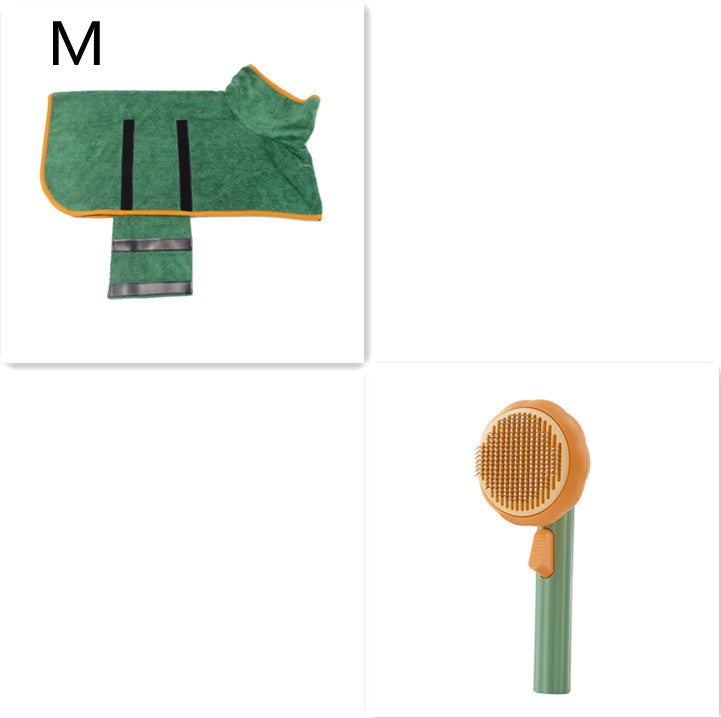 New pet cat brush with hand-held steel wire design for hair removal and grooming.