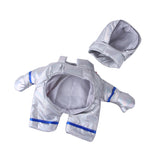 Funny space suit costume for pets, polyester material, suitable for dogs, available in S, M, L, XL.