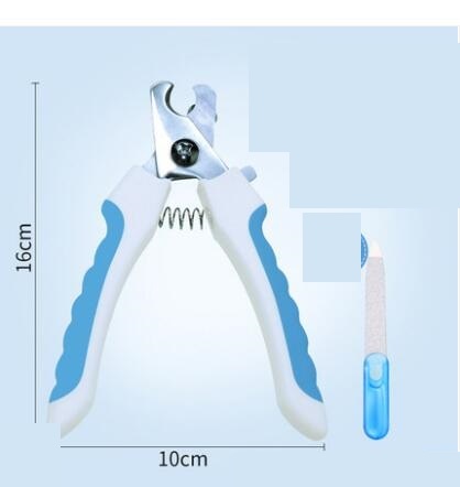 Pet Nail Trimmer Clipper with LED light, precision blade, and magnifying glass for cats and dogs.