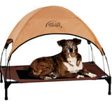 Moisture-proof pet bed with canopy, made of Oxford cloth and metal, for dogs.