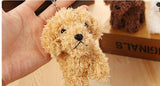 Long-haired teddy dog pendant toy, 10cm, short plush.