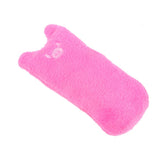 Plush pink catnip cat toy pillow for interactive play and teeth grinding.