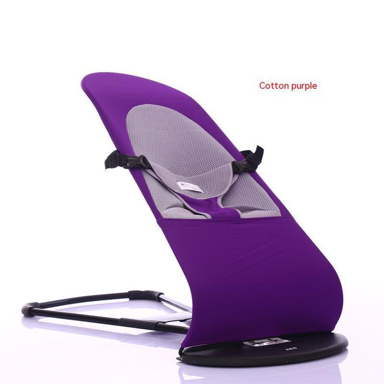 Portable dog rocking chair in cotton purple with cloth material, sized 78x39x42cm.