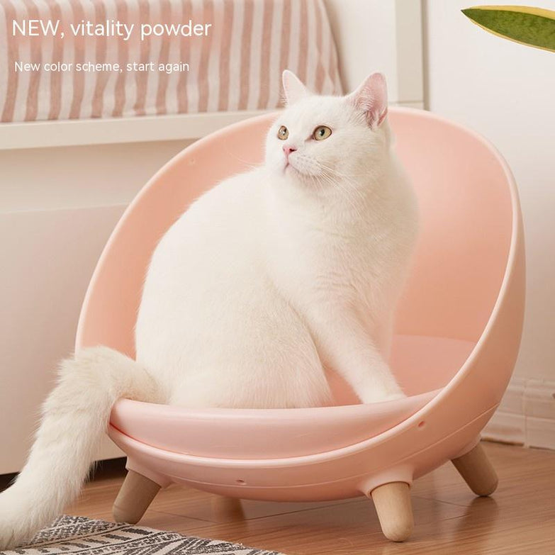 Cat nest for small dogs and pets in bean paste color, universal four seasons style.