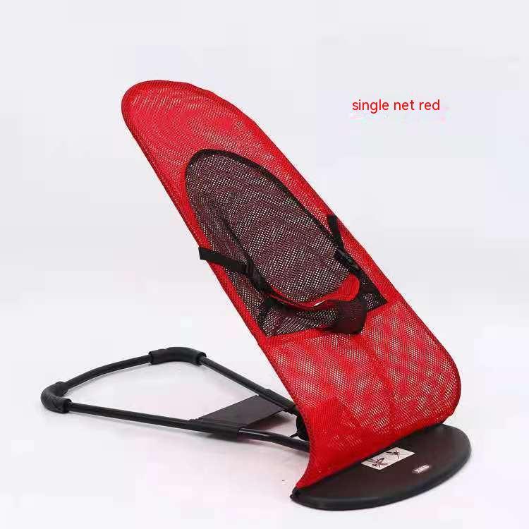 Portable dog rocking chair in red cloth, designed as a pet cushion.