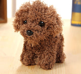 Long-haired dog pendant toy, 10cm plush pet doll teddy.