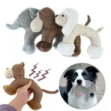 Dog chew toys featuring squeaky plush ducks, ideal for small and large dogs, bite-resistant and interactive.