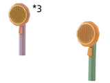 New pet cat brush with hand-held design and steel wire, ideal for grooming and hair removal.