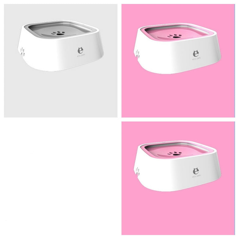 1.5L Cat Dog Water Bowl with Anti-Overflow Design