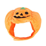 Cute pumpkin pet hat for Halloween dress up, suitable for small dogs and cats.