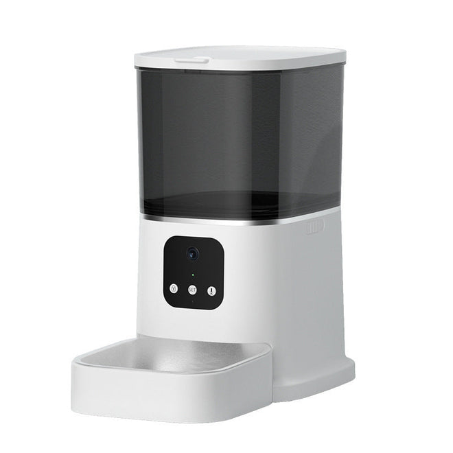 Pet automatic feeder with large capacity, smart voice recorder, and app control.